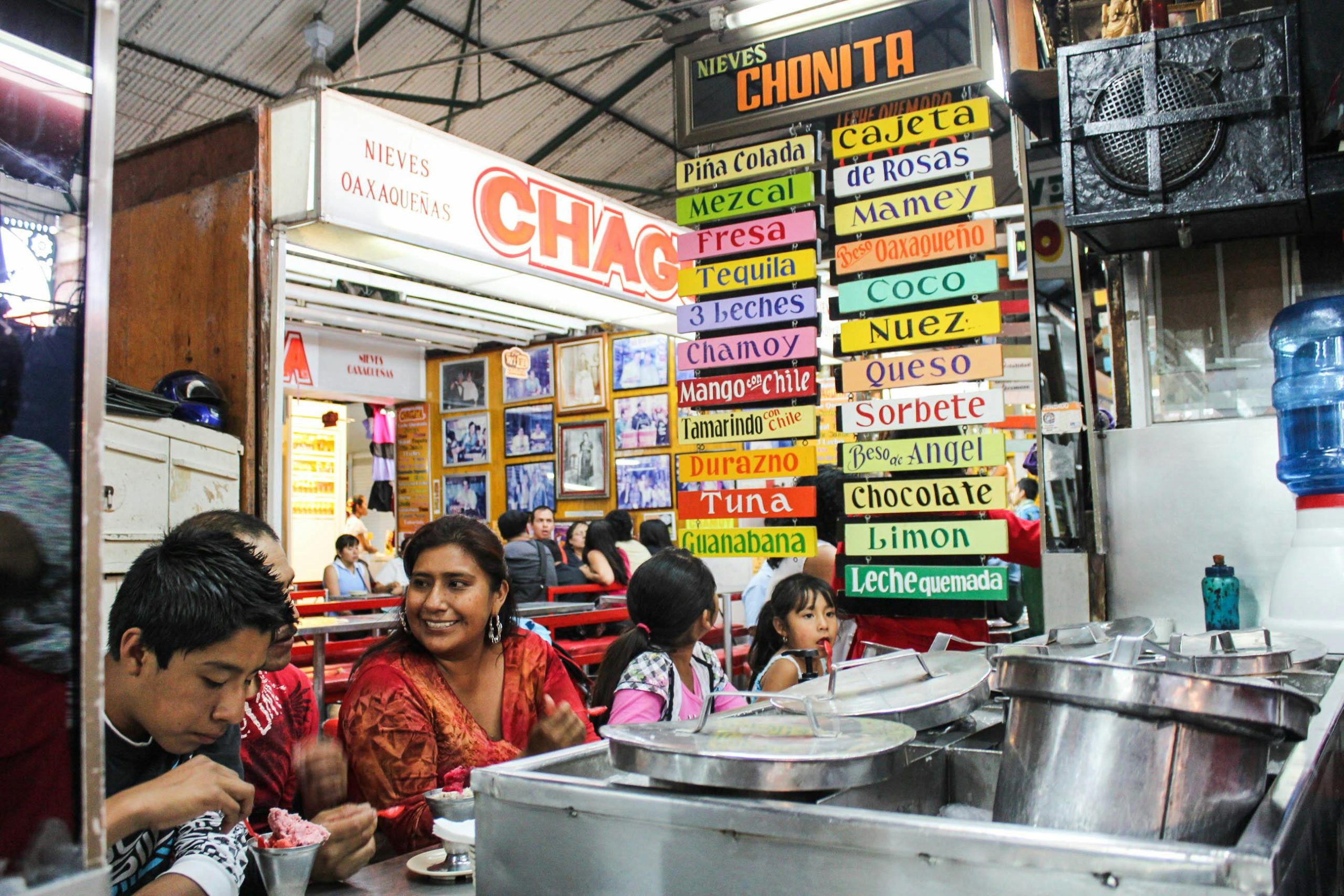 People eating at a Canteen